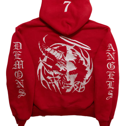 Demons & Angels Zip Up Red