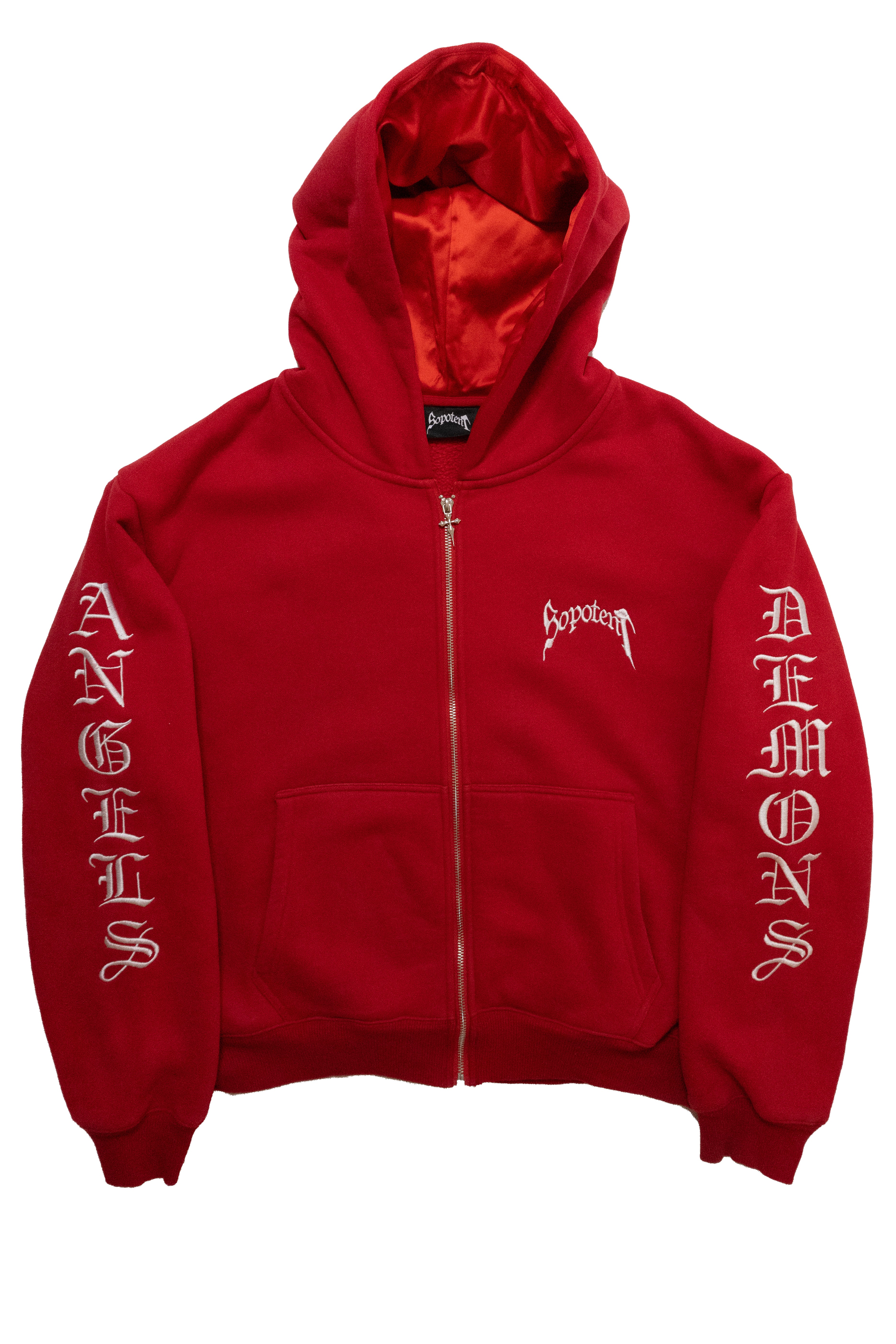 Demons & Angels Zip Up Red