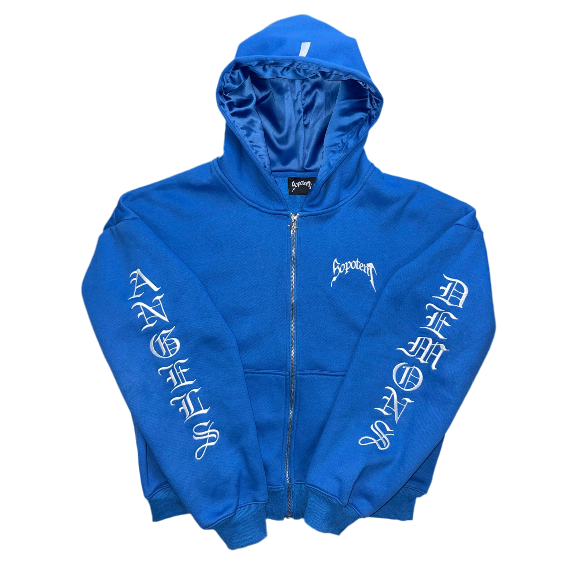 Demons & Angels Zip Up Blue