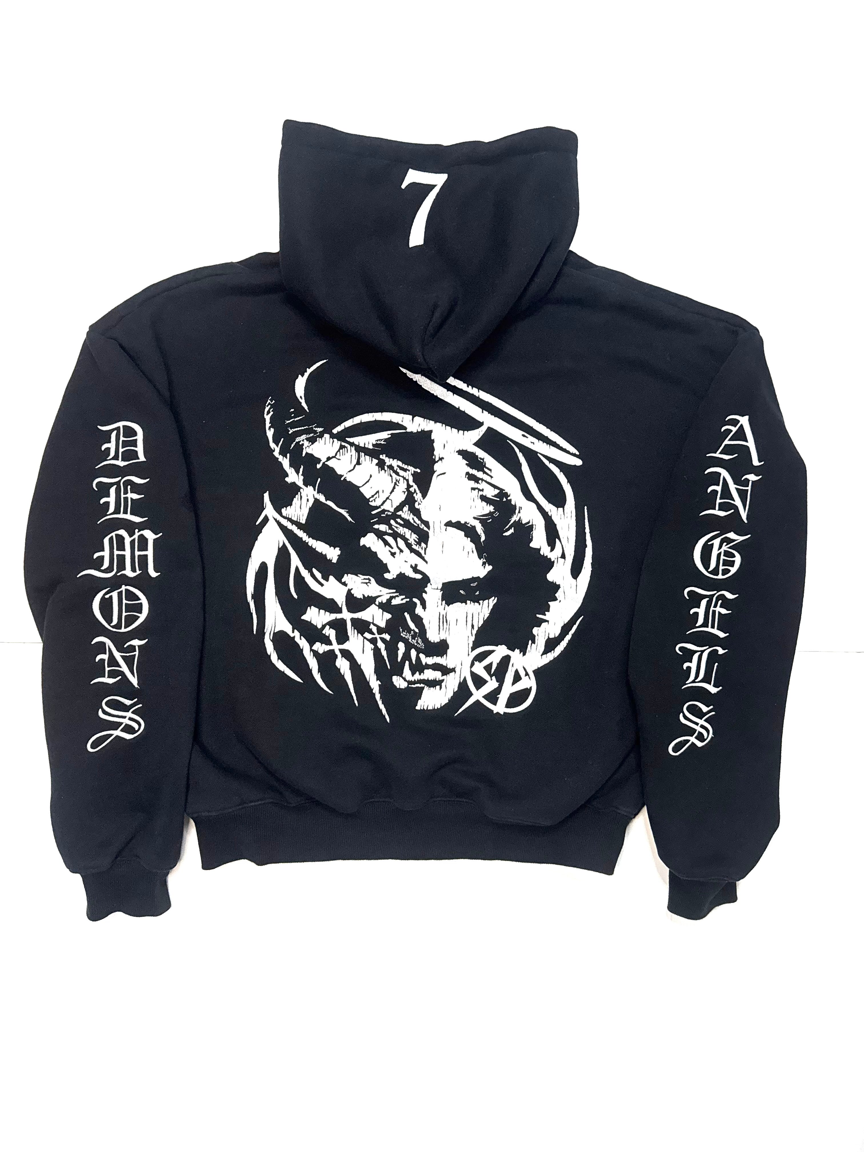 Demons & Angels Zip Up Black
